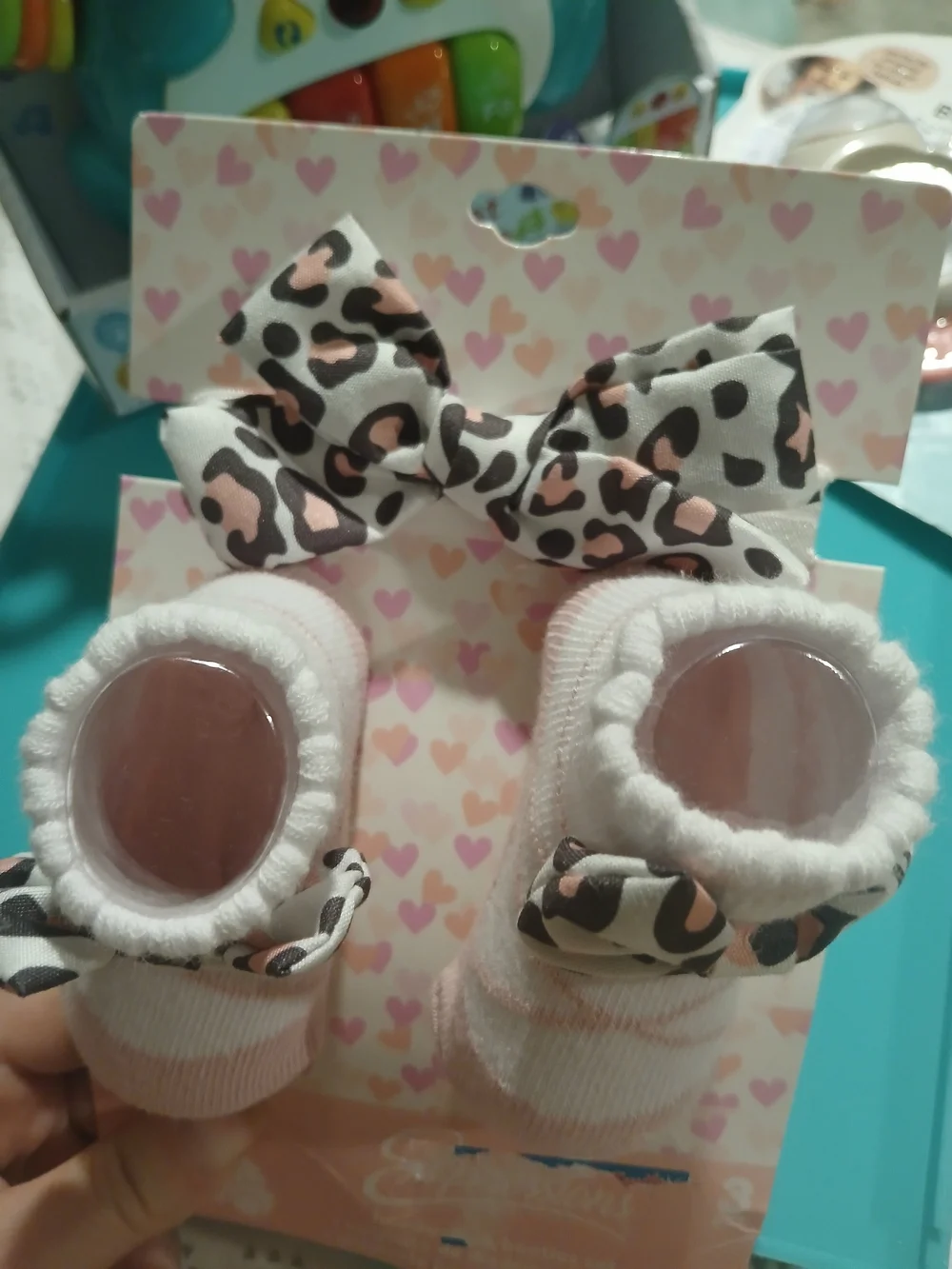 Baby Girl Pink Leopard Bow Socks - Kids Accessories
